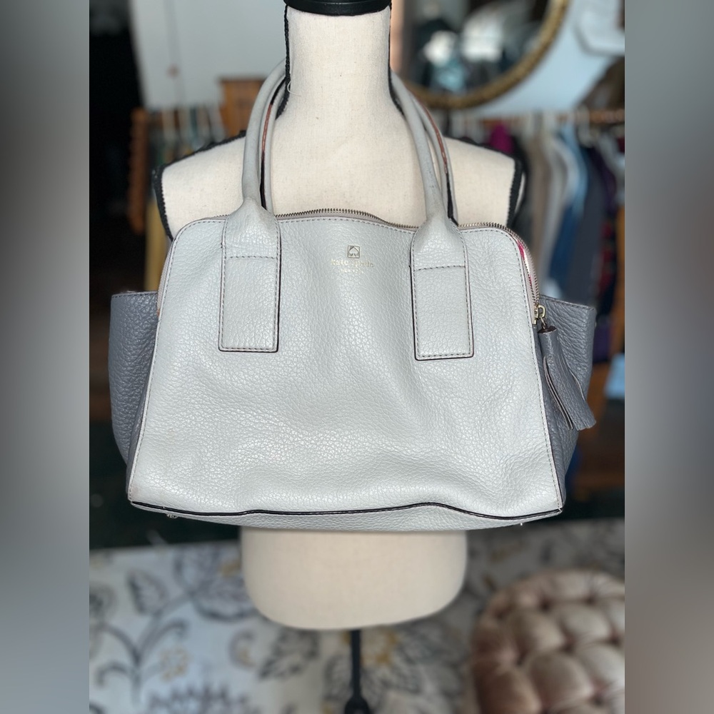 Gray shoulder bag
